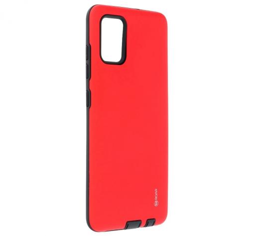 Луксозен силиконов калъф / гръб / TPU Roar Mil Grade Hybrid Case за Samsung Galaxy A71 - червен