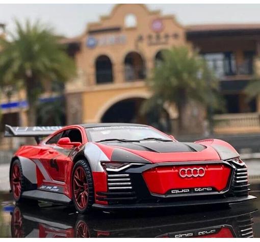 Метална кола с отварящи се врати капаци светлини и звуци Audi e-tron GT 1:32