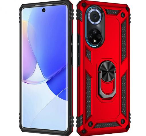 Силиконов гръб / кейс / Spigen със стойка и магнитно захващане за  Huawei Nova 9 – червен — снимка 2