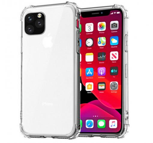 Удароустойчив силиконов калъф за Apple iPhone 11 - прозрачен
