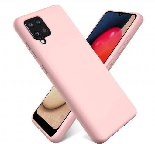 Силиконов калъф / гръб / TPU за Samsung Galaxy A22 4G - Rose Gold / мат