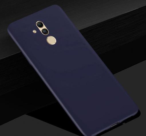 Силиконов калъф / гръб / TPU за Huawei Mate 20 Lite - тъмно син / мат