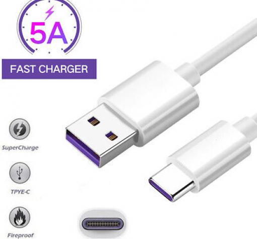 Оригинален USB кабел за Huawei P10 Lite Type C - бял
