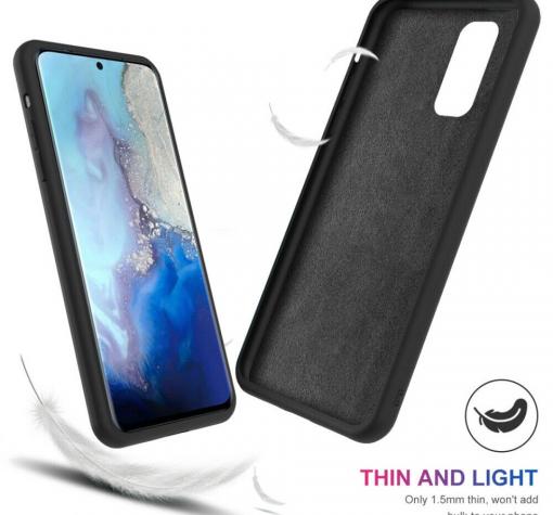 Луксозен силиконов калъф / гръб / Nano TPU за Samsung Galaxy S20 Plus - черен — снимка 2