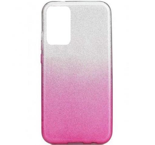 Силиконов калъф / гръб / TPU за Samsung Galaxy S20 Plus - преливащ / сребристо и розово / брокат