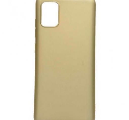 Силиконов калъф / гръб / TPU за Samsung Galaxy S20 - златист / мат