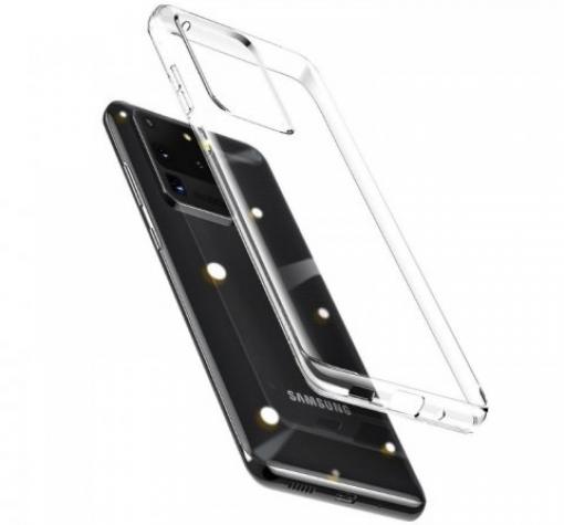 Луксозен силиконов гръб BASEUS Simple Series за Samsung Galaxy S20 Ultra - прозрачен