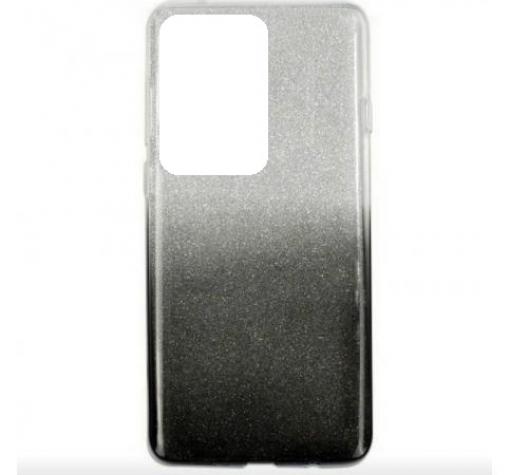 Силиконов калъф / гръб / TPU за Samsung Galaxy S20 Ultra - преливащ / сребристо и черно / брокат