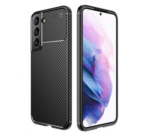Луксозен силиконов калъф / гръб / TPU кейс Auto Focus за Samsung Galaxy S22 Plus 5G - черен / Carbon