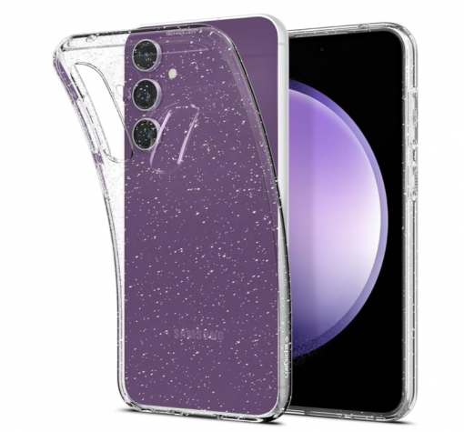 Луксозен силиконов калъф / кейс / Crystal Case TPU за Samsung Galaxy S23 FE 5G - прозрачен / брокат