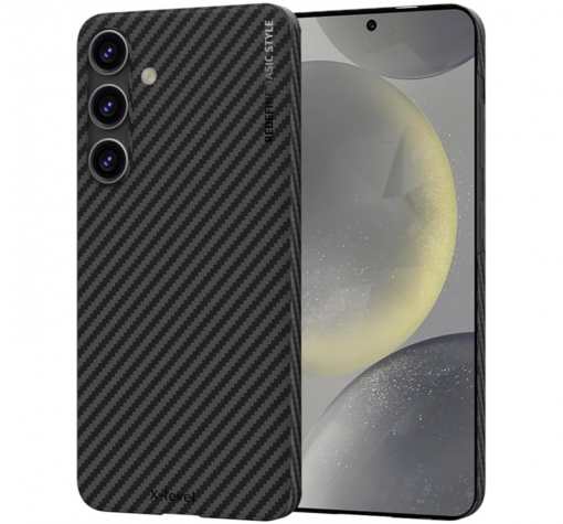 Луксозен гръб / кейс / X-Level Nano Fiber Series за Samsung Galaxy S25 Plus - черен
