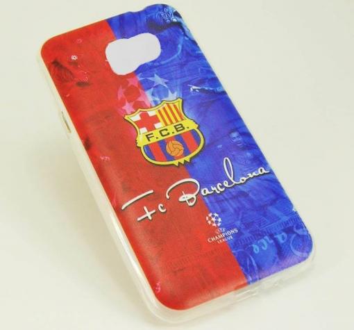 Силиконов калъф / гръб / TPU за Samsung Galaxy S6 Edge G925 - FC Barcelona / синьо и червено