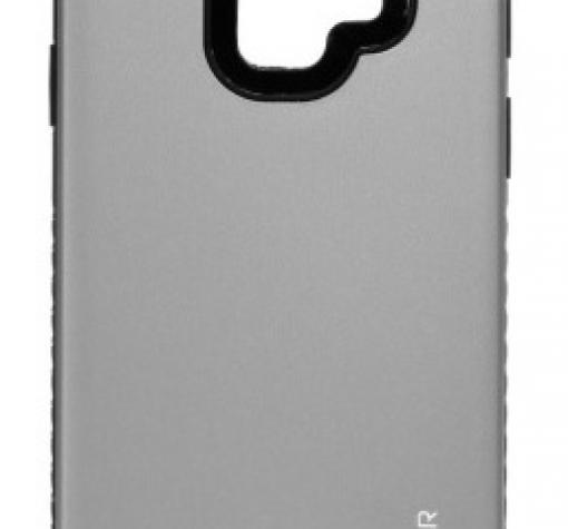 Луксозен силиконов калъф / гръб / TPU Roar Mil Grade Hybrid Case за Samsung Galaxy A6 Plus 2018 - сив