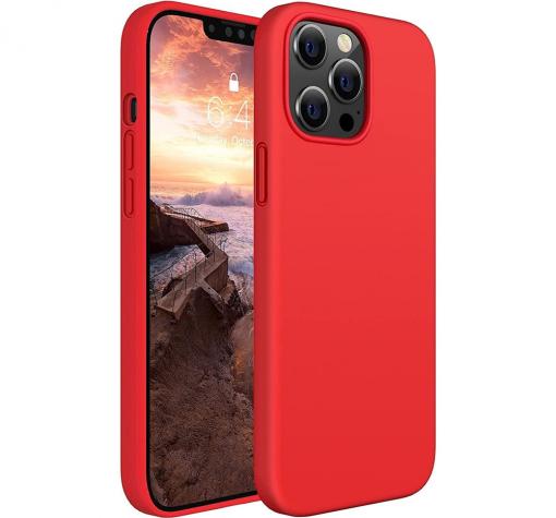 Луксозен силиконов калъф / кейс / Nano TPU за Apple iPhone 14 6.1 - червен