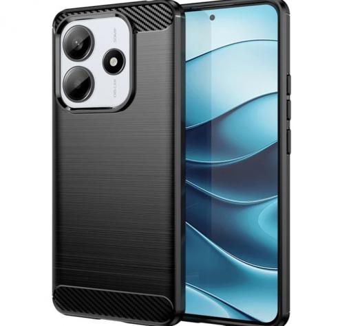 Силиконов калъф / гръб / кейс за Xiaomi Redmi Note 14 5G - черен / carbon