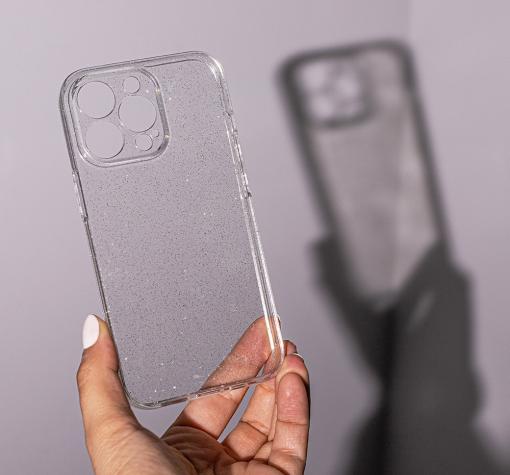 Луксозен силиконов калъф / кейс / Crystal Case TPU за Apple iPhone 17 Pro (6.3) - прозрачен / брокат — снимка 2