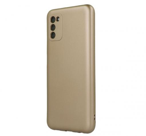 Луксозен силиконов калъф / гръб / TPU кейс за Samsung Galaxy A23 4G / A23 5G  - златист със защита за камерата