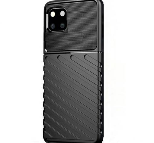 Луксозен силиконов калъф / гръб / TPU за Apple iPhone 11 6.1" - черен / Bozzy Rugged