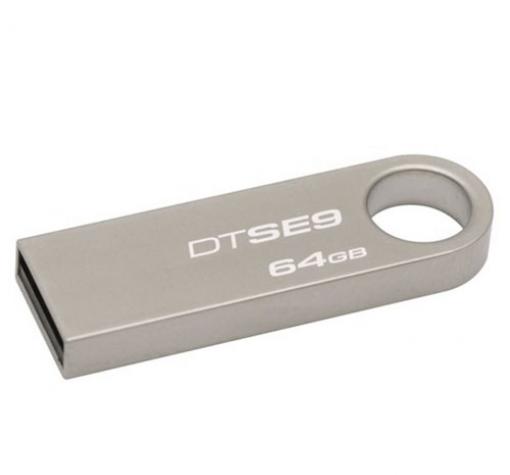USB Flash памет Kingston USB 2.0 Data Traveler SE9 64GB - сребриста — снимка 2