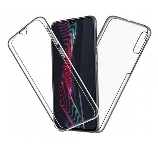 Силиконов калъф / гръб / TPU 360° за Xiaomi Mi 9 Lite - прозрачен / 2 части / лице и гръб — снимка 2