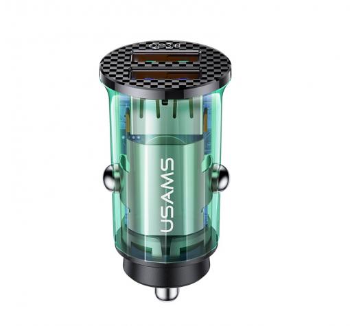 Универсално зарядно за кола USAMS US-CC127 42.5W USB 22.5W+PD 20W Mini Fast Car Charger