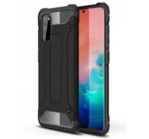 Силиконов гръб TPU Spigen Hybrid с твърда част за Samsung S20 FE - черен
