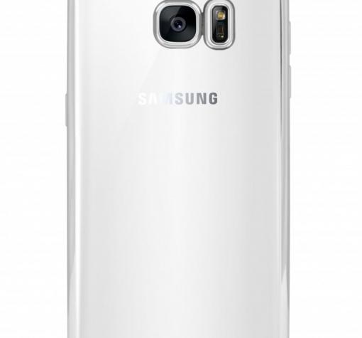 Луксозен силиконов калъф / гръб / TPU TOTU Design Jane Series за Samsung Galaxy S7 Edge G935 - прозрачен / сребрист кант — снимка 2