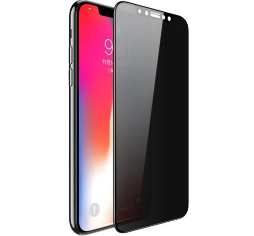 Privacy 5D full cover Tempered glass Full Glue screen protector Samsung Galaxy S23 5G / Privacy Извит стъклен скрийн протектор с лепило от вътрешната страна за Samsung S23 5G - черен / прозрачен