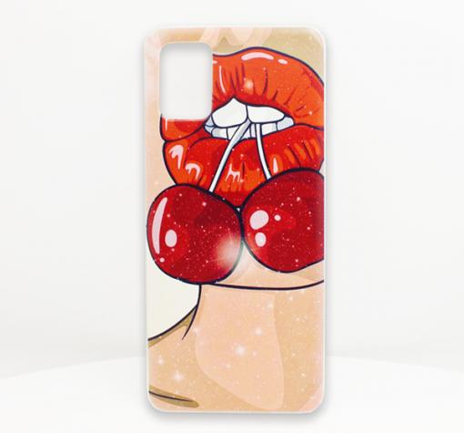 Луксозен силиконов калъф / гръб / TPU за Huawei P40 lite - Summer / череши