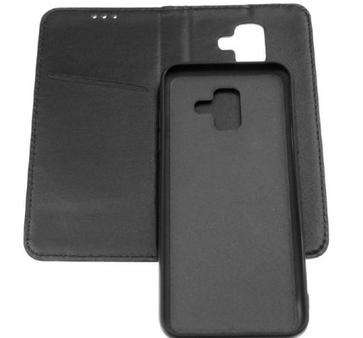 Луксозен кожен калъф Flip тефтер Vennus Twin 2in1 за Samsung Galaxy A6 Plus 2018 - черен — снимка 3