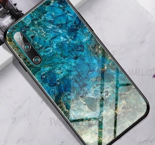 Луксозен стъклен твърд гръб за Apple iPhone XR - син