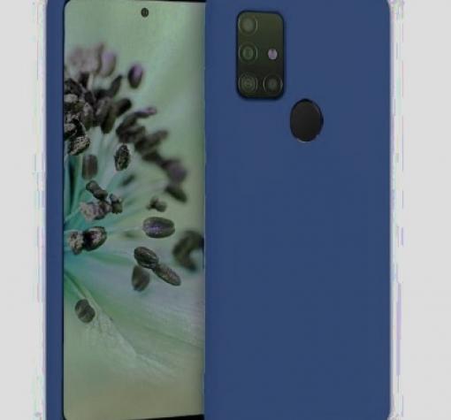 Луксозен силиконов калъф / гръб / Nano TPU за Samsung Galaxy A21s - тъмно син