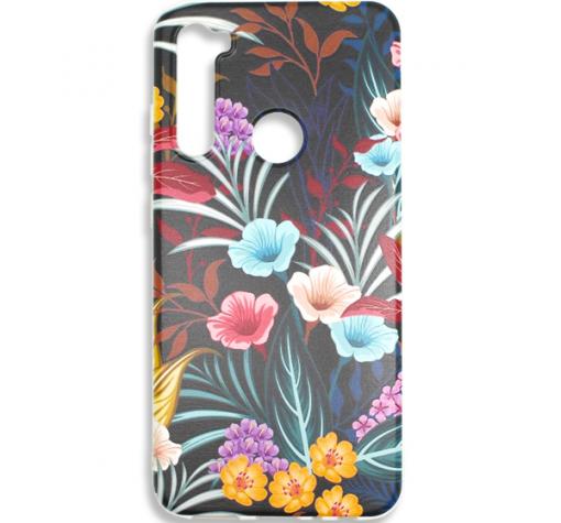 Луксозен силиконов калъф / гръб / TPU за Samsung Galaxy A51 - Spring / черен с цветя