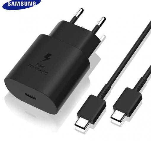 Оригинално зарядно за Samsung Galaxy S21 FE 5G Super Charge 25W - черно