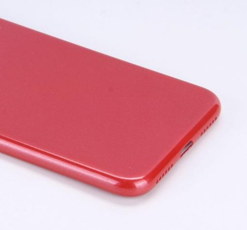 Луксозен силиконов калъф / гръб / TPU TOTU Design Crystal Clear Series за Apple iPhone X - червен — снимка 2