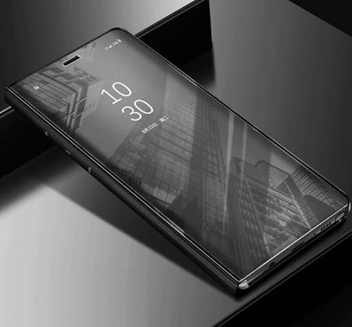 Луксозен калъф Clear View Cover с твърд гръб за Samsung Galaxy A50 / A50S / A30S  - черен — снимка 3