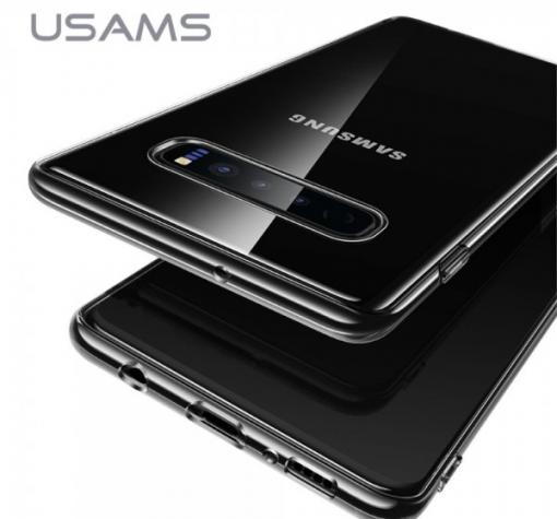 Луксозен силиконов гръб USAMS PRIMARY Series за Samsung Galaxy S10 - прозрачен — снимка 2