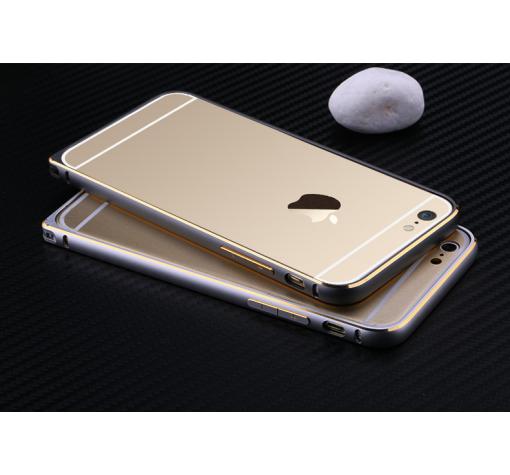 Метален бъмпер / Bumper USAMS за Apple iPhone 6 4.7" - светло сив — снимка 2