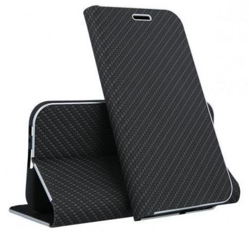 Луксозен кожен калъф Flip тефтер Vennus за Apple iPhone 12 Pro Max 6.7" - черен / carbon