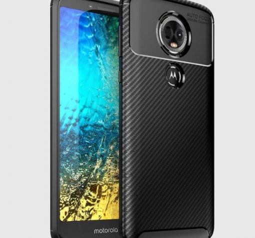 Луксозен силиконов калъф / гръб / TPU Auto Focus за Motorola Moto E5 Plus - черен / Carbon