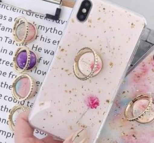 Силиконов калъф / гръб / TPU с Popsocket за Apple iPhone 11 Pro Max 6.5'' - брокат / цветен 2