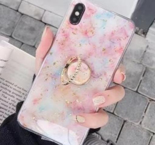Силиконов калъф / гръб / TPU с Popsocket за Apple iPhone 11 Pro 5.8'' - брокат / цветен 3