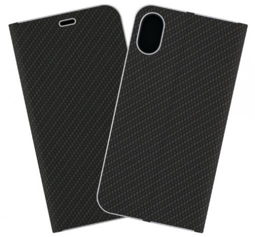 Луксозен кожен калъф Flip тефтер Vennus за Huawei Y5 2019 - черен / carbon — снимка 2