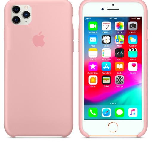 Оригинален гръб Silicone Cover за Apple iPhone 11 Pro Max 6.5" - пепел от рози