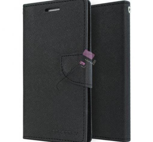 Кожен калъф Flip тефтер със стойка MERCURY Fancy Diary за Huawei Y7 2018 / Y7 2018 Prime - черен