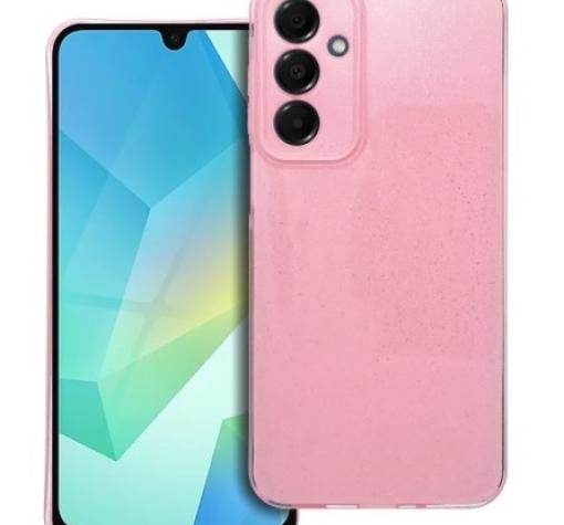 Луксозен силиконов калъф / кейс / Crystal Case TPU за Samsung Galaxy A16 - розов / брокат