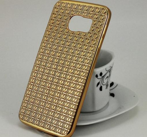 Луксозен силиконов калъф / гръб / TPU за Samsung Galaxy A5 2016 A510 - златист / релефен — снимка 2