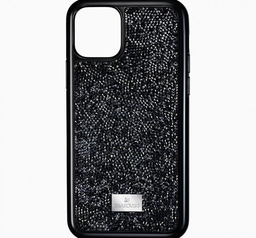 Луксозен твърд гръб Swarovski за Samsung Galaxy S20 Plus - черен / камъни