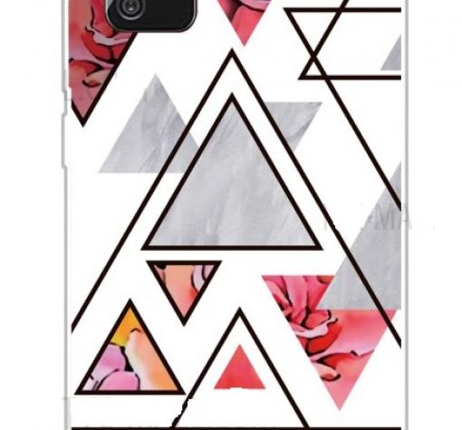 Луксозен силиконов калъф / гръб / TPU Marble за Samsung Galaxy A31 - бял с розови цветя / Cosmo
