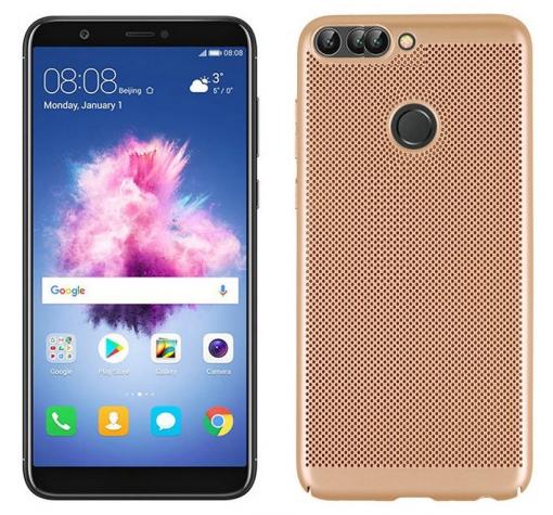 Луксозен твърд гръб за Huawei Y7 Prime 2018 - златист / Grid